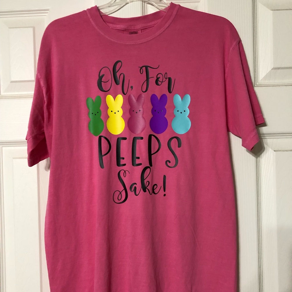 COPY - Oh For Peeps Sake shirt, size M, Comfort Colors brand shirt, Easter shirt
